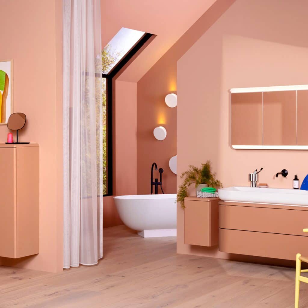 burgbad meuble terracotta