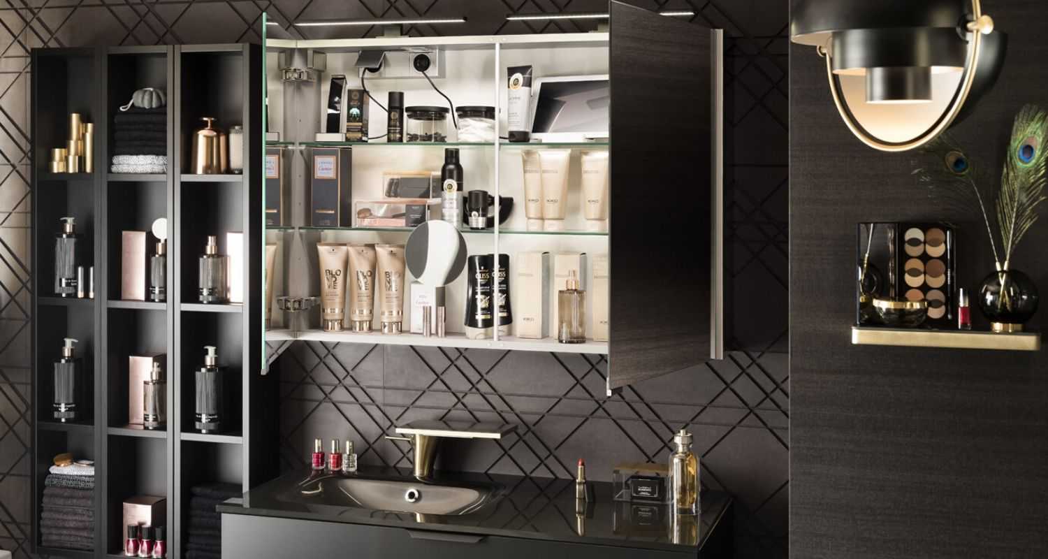 rangement miroir salle de bain